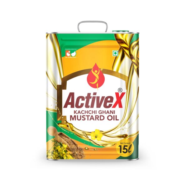 BD Edible Oils Kachchi Ghani Mustard Oil 15 Liter Tin Product Image 1