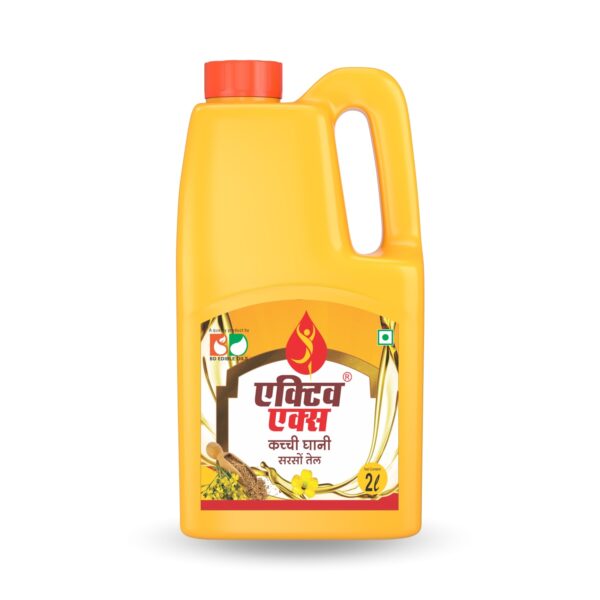 BD Edible Oils Kachchi Ghani Mustard Oil 2 Liter Jar Product Image 1