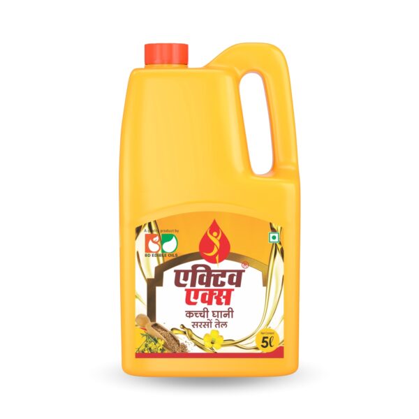 BD Edible Oils Kachchi Ghani Mustard Oil 5 Liter Jar Product Image 1