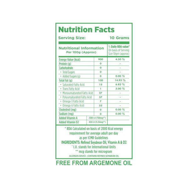 BD Edible Oils Soybean Oil 1 Liter Pouch Product Image 5