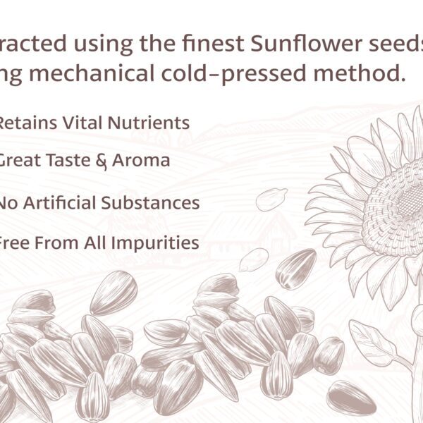 BD Edible Oils Sunflower Oil 1 Liter Bottle Product Image 3